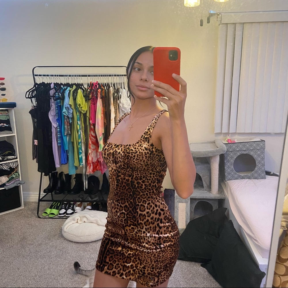 Cheetah print dress